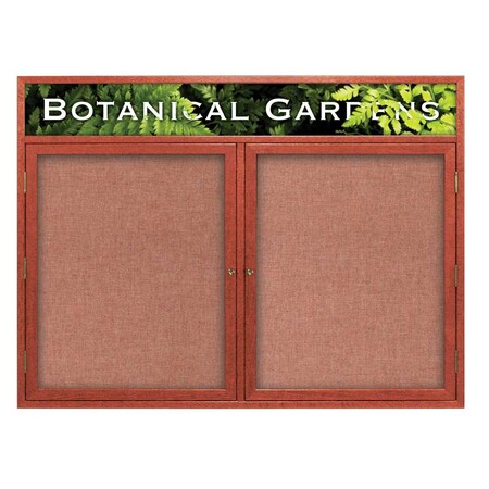 United Visual Products Open Faced Traditional Corkboard, 60x36" UV643A-GOLD-DRKSPR